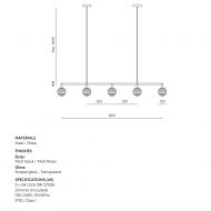 DOUL Lange Hngeleuchte fr den Esstisch Abmessung der kleine Pendellampe.
