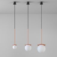 MIORI Kleine Kugelglas Pendelleuchte Pendelampe mit Kugelglas in 10, 16 oder 20 cm.