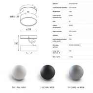 DOT Beweglicher LED Spot Beweglicher Spot, Phasen-Dimmbar.