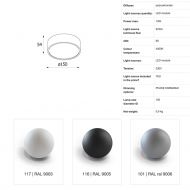 DOT Kleine dimmbare LED Leuchte Helle Deckenlampe, Phasen-Dimmbar.