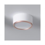 KAPS Kleine LED Deckenleuchte Deckenlampe in Wei und Kupfer.