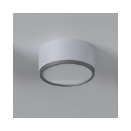 KAPS Kleine LED Deckenleuchte Ausfhrung Weialuminium mit Schwarzem Ring.
