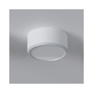 KAPS Kleine LED Deckenleuchte Die Leuchte in Signalwei mit Aluweiem Ring.