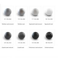 MIORI 16-light spherical glass pendant lamp RAL Lackierungen Schwarz, Wei, Graphit.