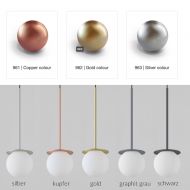 MIORI 16-light spherical glass pendant lamp Metallic Lackierungen Gold, Kupfer, Silber.