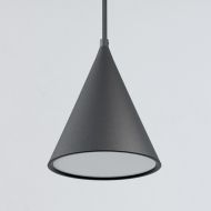 RIM Pendellampe aus Metall in Schwarz Kleiner konischer Lampenschirm (ohne Stange).