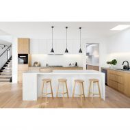 RIM Pendellampe aus Metall in Schwarz Stilvolle Beleuchtung der Kcheninsel.