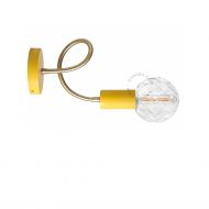 BILLE Flexible Wandlampe mit Farbakzent Gelbe Wandlampe mit 48 cm langem Arm.