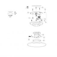 INCANTO Groe Italienische Glas-Deckenleuchte Aufbau und Abmesssungen der Deckenleuchte