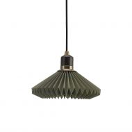 GRANVILLE Esszimmerlampe skandinavischer Stil Pendellampe, Holz und Texil in Grn.