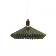 GRANVILLE Groe Esszimmerlampe skandinavisch Pendellampe, Holz und Texil in Grn.