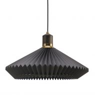 GRANVILLE Scandinavian XL dining room lamp Pendellampe, Holz und Schirm in Baun.