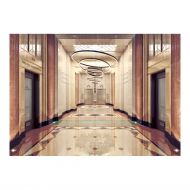 ALFRED Ringfrmige LED Hngeleuchte Moderne Beleuchtung im Hotel Aufgang.