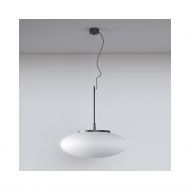 OPRA Opalglas-Pendellampe oval Moderen Pendellampe mit mattem ovalem Opalglas.