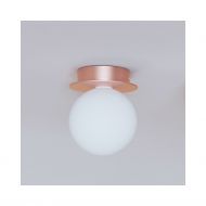 MIORI Kleine Deckenleuchte mit Kugelglas  10 cm Kleine Deckenleuchte, Haltung Lackierung Kupfer.