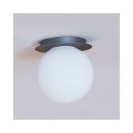 MIORI ceiling light with spherical glass  20 cm Deckenleuchte, Haltung Lackierung Schwarz.