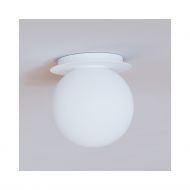 MIORI ceiling light with spherical glass  20 cm Deckenleuchte, Haltung Lackierung Wei texturiert.