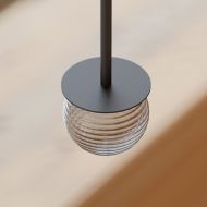 CLAR Kleine LED Pendelleuchte Halterung aus lackiertem Stal in vielen Oberflchen.