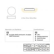 MAX LED Deckenleuchte aus Acrylglas Helle Deckenleuchte f�r �ffentliche R�ume.