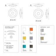 TRE VOLTE Hochwertige Glas-Deckenleuchte Durchmesser der Glasschirme 45 cm oder 60 cm.