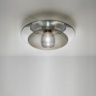 TRE VOLTE Hochwertige Glas-Deckenleuchte Besondere Deckenlampe mit Bronzefarbenen Glas.