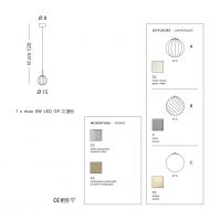 BALOU Kleine Glas-Pendelleuchte Kleine Glas-Pendelleuchte.