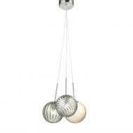 BALOU 3-light glass pendant luminaire 3-flammige Pendelleuchte, Glas Amber, Grn, Rauch.