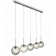 BALOU 5-flammige Glas-Pendelleuchte 5-flammige Pendelleuchte fr Esstisch od. Theke.