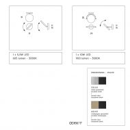 GIOTTO Moderne LED Wandleuchte Wandleuchten A (klein) und B (gro).