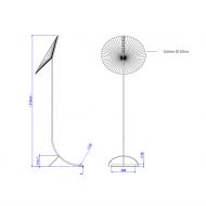 RONIN Modern design floor lamp Abmessung und Lumen der Leuchte.