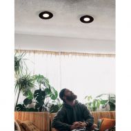 MICKEY Flat ceiling lamp 1-light Matt schwarze Deckenlampe, Wohnzimmer.