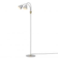 HATTY Bodenstehlampe 2-flammig Helle Stehleuchte mit zwei Flexarmen.