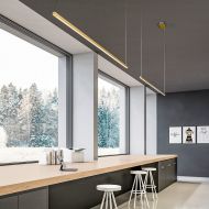 TRATTI Long brass pendant light Elegantes Design und funktionale Beleuchtung.