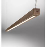 TRATTI Lange Hngeleuchte aus Messing Up & Down Messing Hngeleuchte in dunkel brniert.