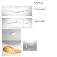 CYRCLE Groe Design-Hngeleuchte Ausfhrung mit Falz oben oder unten.