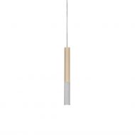 KNALLA POW Zylindrische Pendellampe aus Beton 73 cm lange Pendelampe, Metall Adobe Almond Buff.