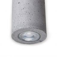 KNALLA POW Zylindrische Pendellampe aus Beton Austauschbares LED Leuchtmittel (Sockel GU10 mr11).