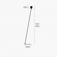 ATRAX Moderne Stehlampe - Leseleuchte Ma�e der eleganten Retro Stehleuchte