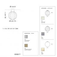 BALOU Kleine Glas-Deckenleuchte Kleine Glas-Deckenlampe.