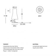 KORA Tischleuchte aus Spanien Abmessungen der spanischen Tischleuchte.
