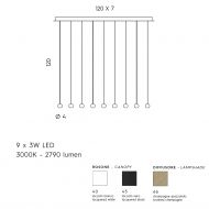 MAGNETIC Modern LED pendant light 9-flammige Esstisch-Hnngeleuchten.