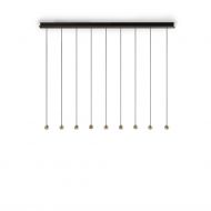 MAGNETIC Modern LED pendant light Lange Esstischleuchte mit neun Pendeln.