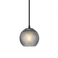 MINI KNAP BALL Pendelleuchte mit gepresstem Glas Die Rauchglas Variante der kleinen Hngelampe.