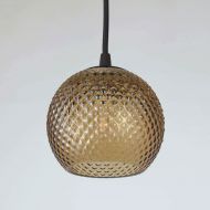 MINI KNAP BALL Pendelleuchte mit gepresstem Glas Kleine Hngelampe mit Dm 12 cm.