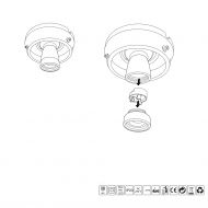 OLGA Runge Deckenleuchte in Wei Halterung der Deckenlampe.