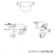 BASE Auenleuchte mit Glassturz Montage und seitliche Kabelfhrung.