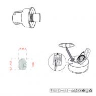 BILL Deckenleuchte aus Messing Montage der Deckenlampe.