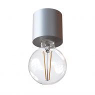 Lampen-Deckenhalterung f�r E27 Leuchtmittel Deckenhalterung � 8 cm siber alu