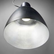 SODA Groe Pendelleuchte im Industrie-Stil Lampenschirm Innenseite in Blattsilber.