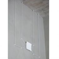 EASY SYSTEM 3-flammiges Pendel in Lichtgrau Dezentes, quadratisches Deckenteil mit max. 4 Auslssen.